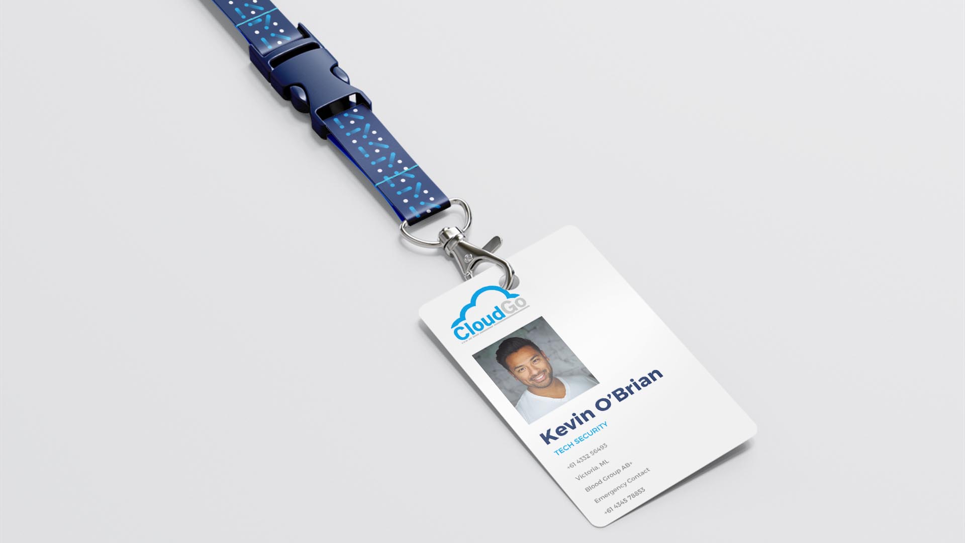 Cloud Go ID Card Lanyard